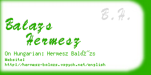 balazs hermesz business card